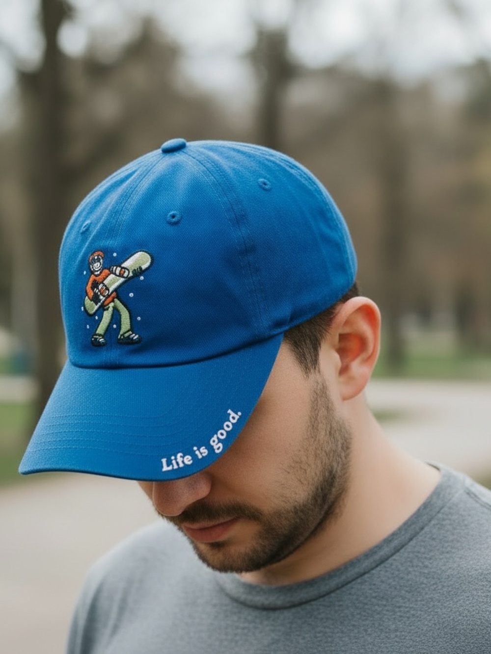 NWT Life Is Good Ball Cap w/ Snowboarder